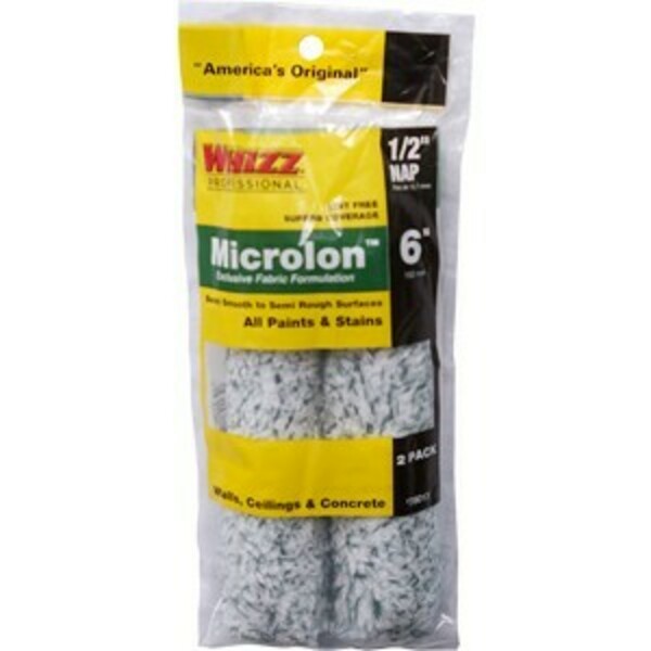 Work Tools Whizz 6 in. Microlon 1/2 in. Nap Mini Roller, 2PK 78013
